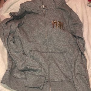 Pink sequin hoodie